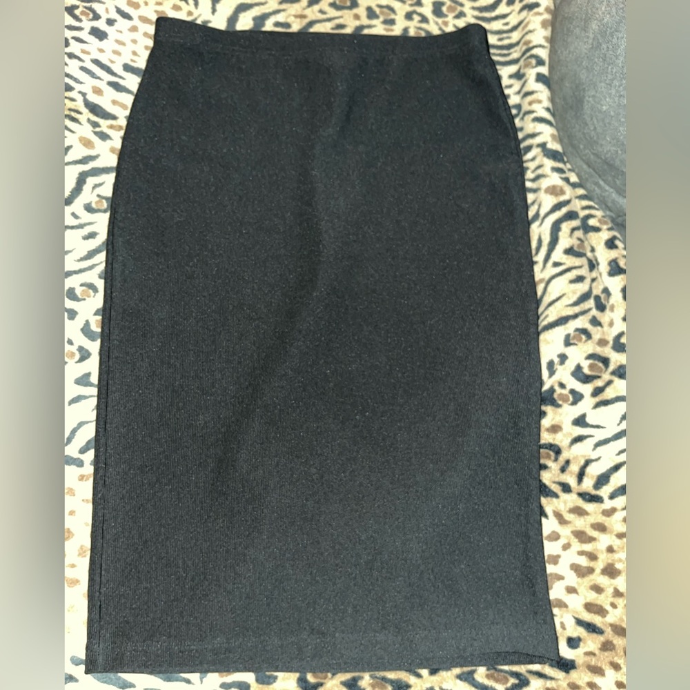 Stretch Rib knit pencil skirt
